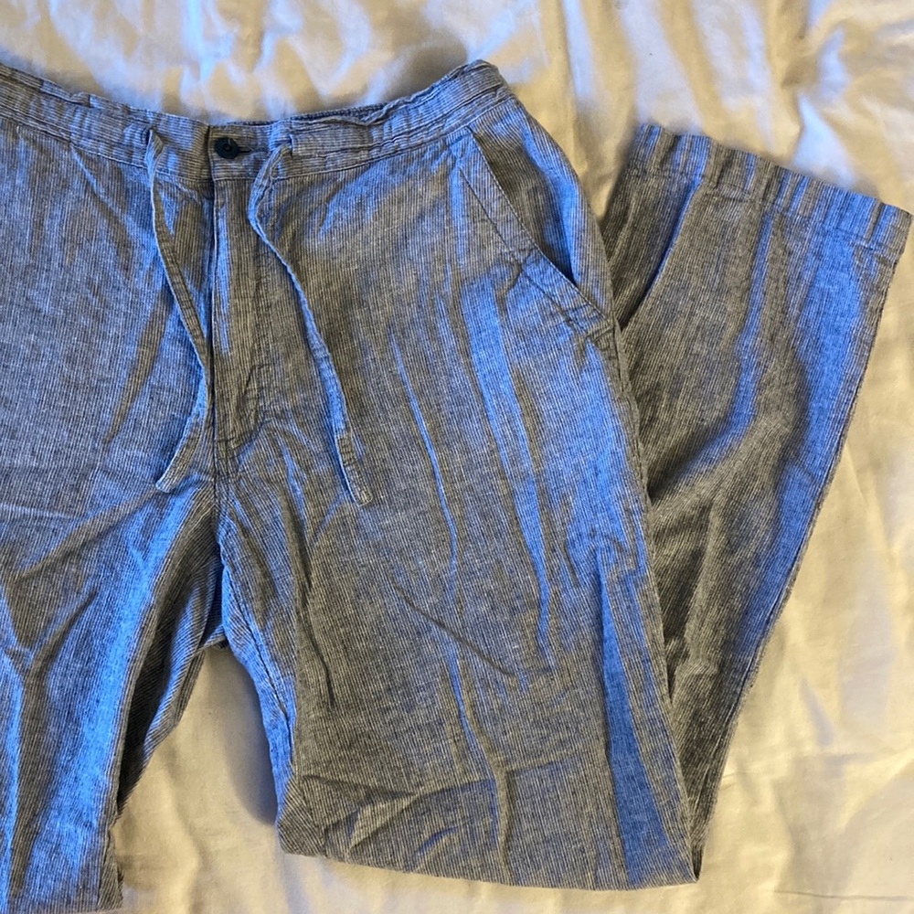 Blue Linen Pants